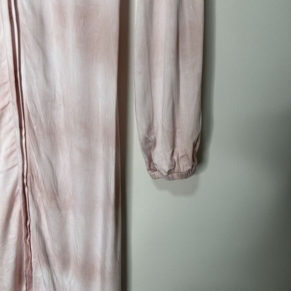 Cloth & Stone Shirt Dress Womens XS Banded Collar Curved Hem Button Front Pink - Picture 8 of 11